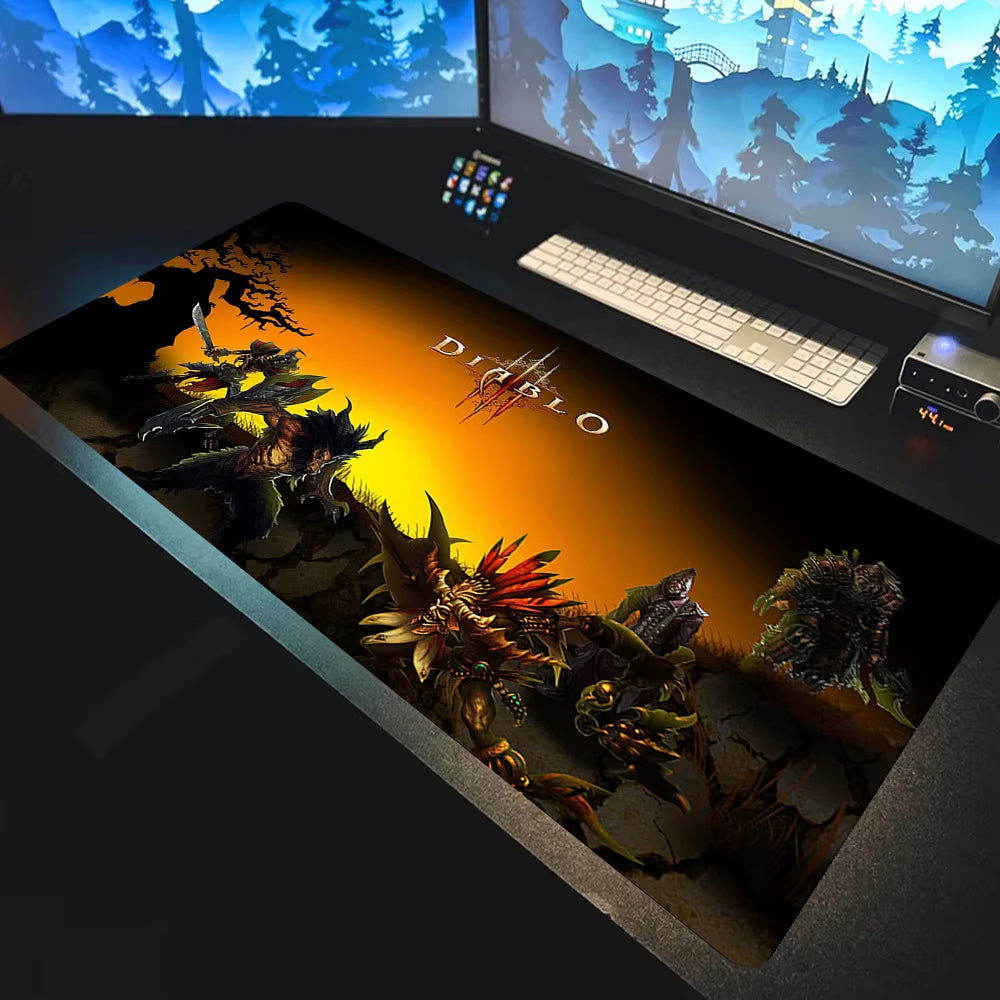 Carpet Mouse HD Custom Gaming Mouse Pad Diablo 3 Desk Gaming Mousepad 400X900 Gamer Mouse Mat Keyboard Set Game Mat Deskmat Xxl