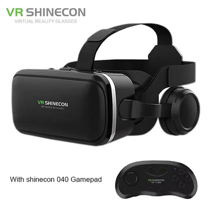 VR Shinecon 6.0 Headphone Version 3D Virtual Reality Stereo Helmet VR Headset with Remote Control for IOS Android