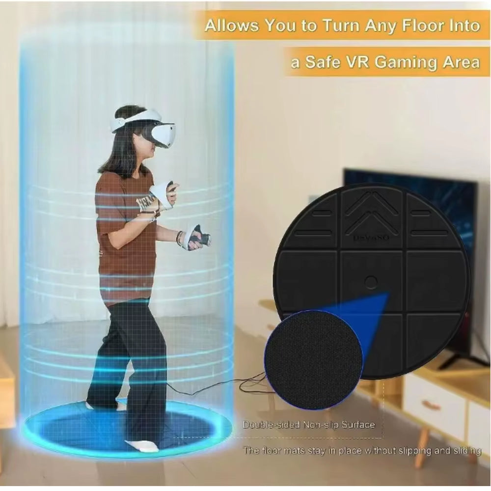 Universal  Mat for Apple Vision Pro/ Meta Quest 3S/3 Surrounding Games Standing Motion Simulation round Mat Foldable  Mat