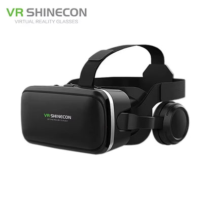 VR Shinecon 6.0 Headphone Version 3D Virtual Reality Stereo Helmet VR Headset with Remote Control for IOS Android