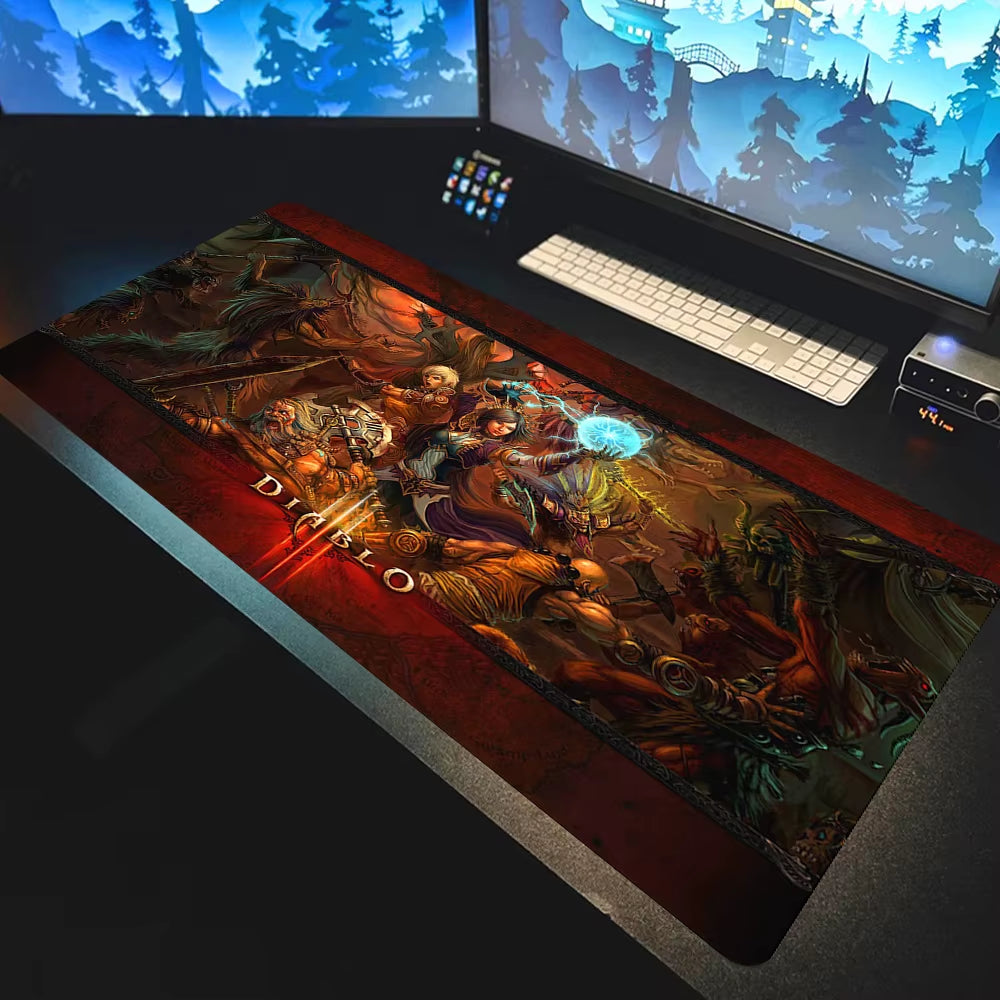 Carpet Mouse HD Custom Gaming Mouse Pad Diablo 3 Desk Gaming Mousepad 400X900 Gamer Mouse Mat Keyboard Set Game Mat Deskmat Xxl