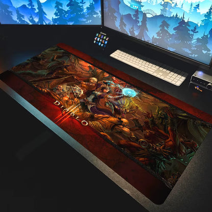 Carpet Mouse HD Custom Gaming Mouse Pad Diablo 3 Desk Gaming Mousepad 400X900 Gamer Mouse Mat Keyboard Set Game Mat Deskmat Xxl