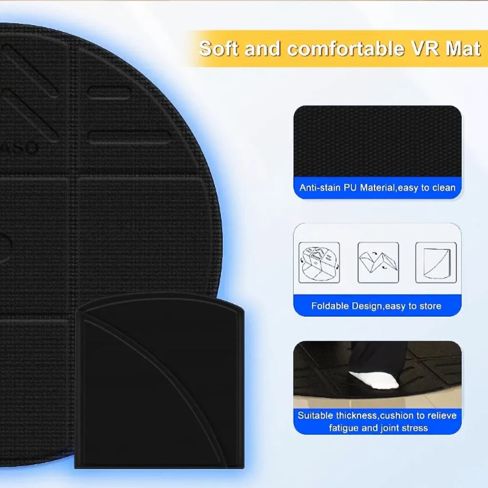 Universal  Mat for Apple Vision Pro/ Meta Quest 3S/3 Surrounding Games Standing Motion Simulation round Mat Foldable  Mat